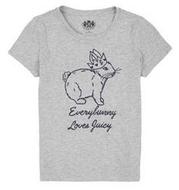 GIRLSKNITBUNNYEMBROIDEREDSHORTSLEEVETEE